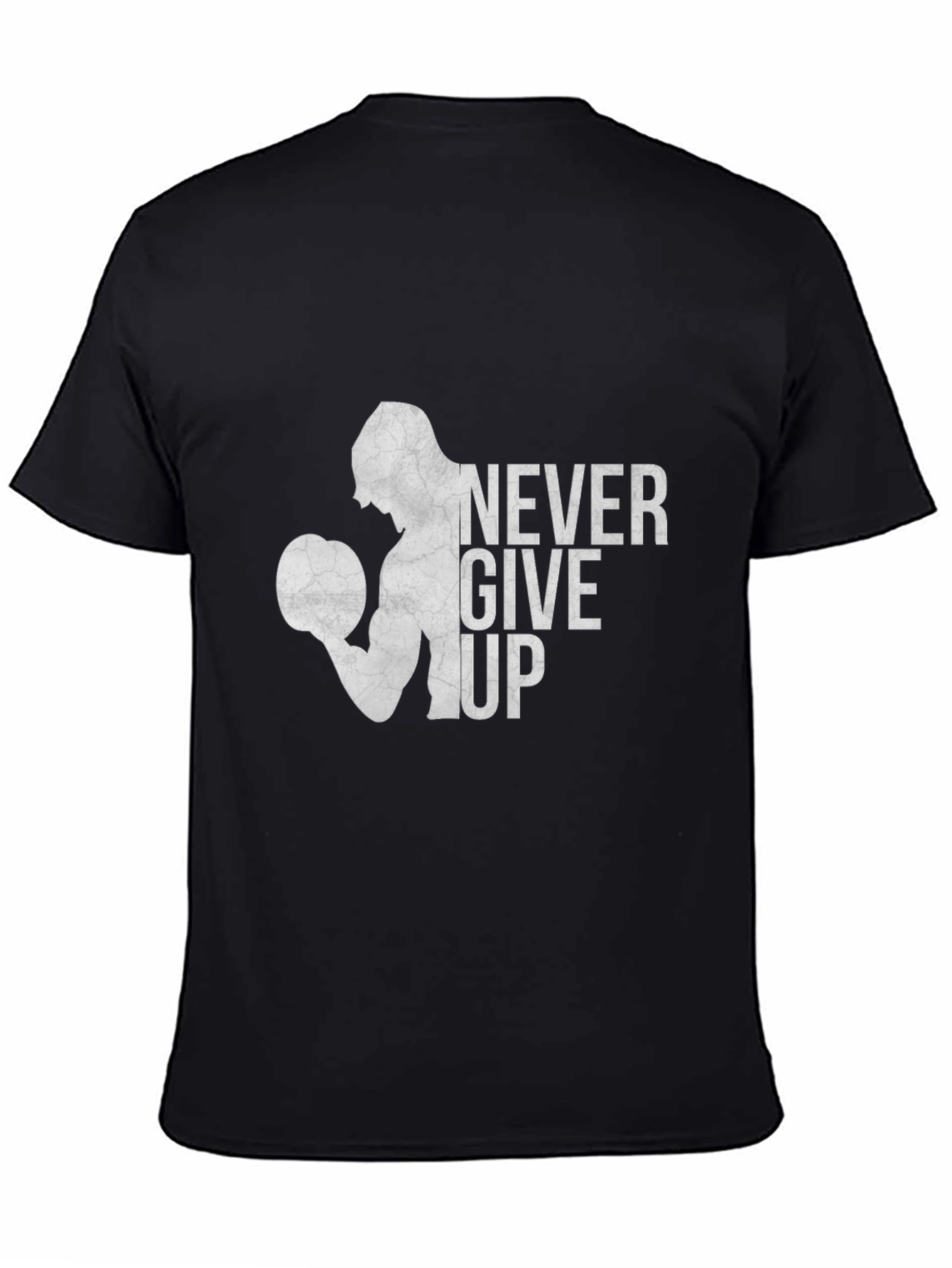 Never Give Up Graphic Print Tee
