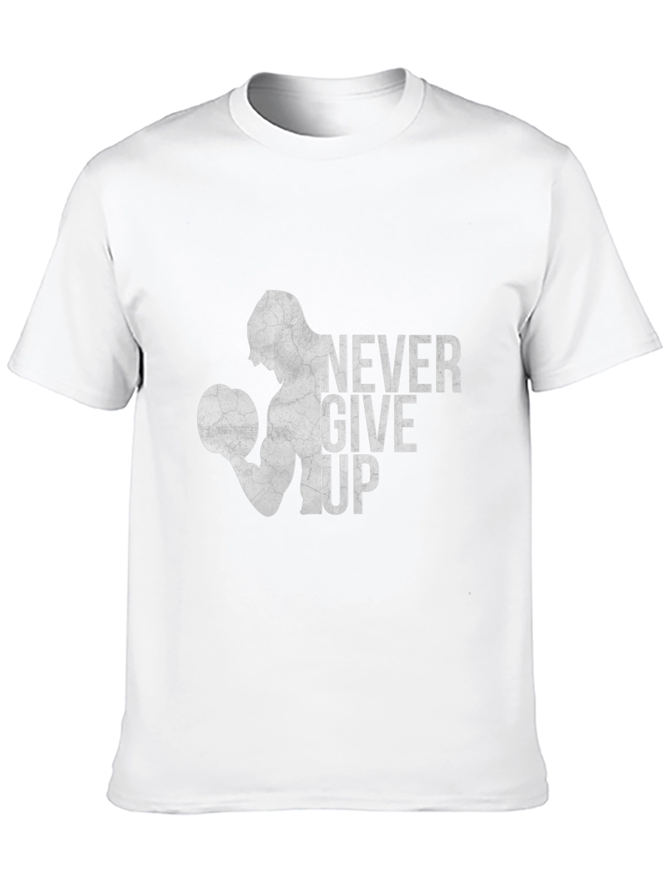 Never Give Up Graphic Print Tee