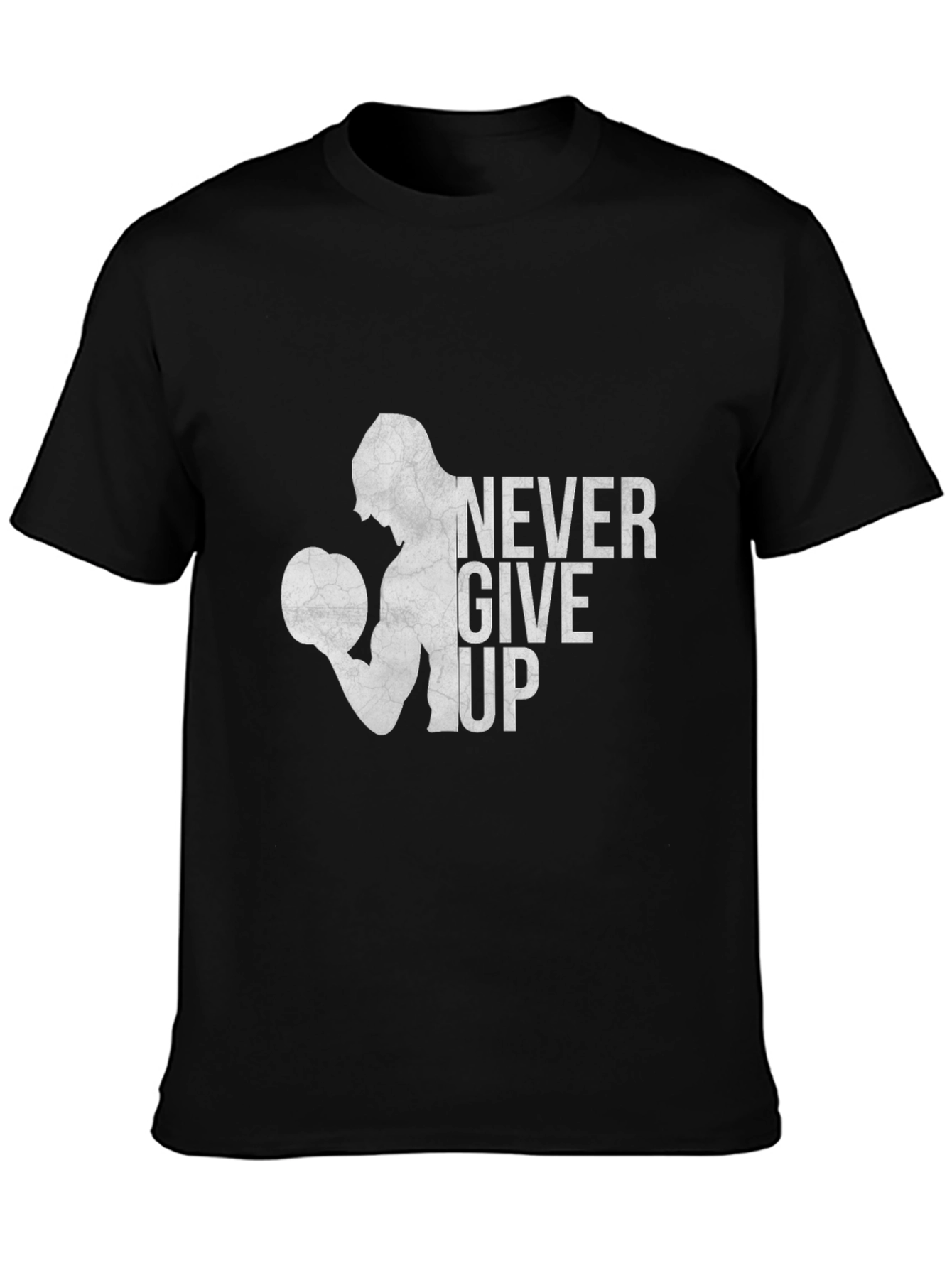Never Give Up Graphic Print Tee