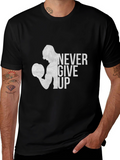 Never Give Up Graphic Print Tee