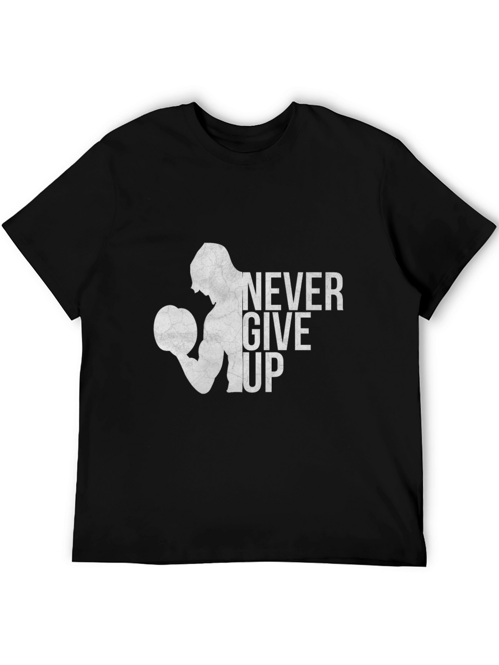 Never Give Up Graphic Print Tee