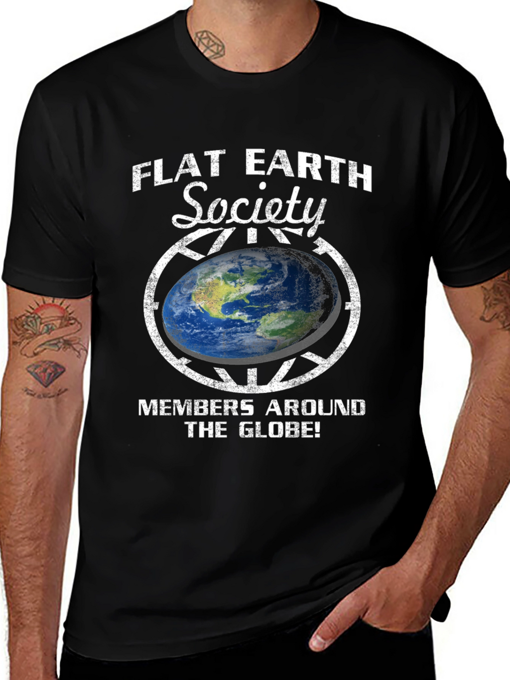 Flat Earth Society Graphic T-Shirt