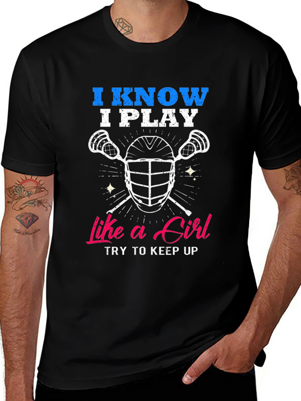 I Know I Play Like a Girl Lacrosse T-Shirt