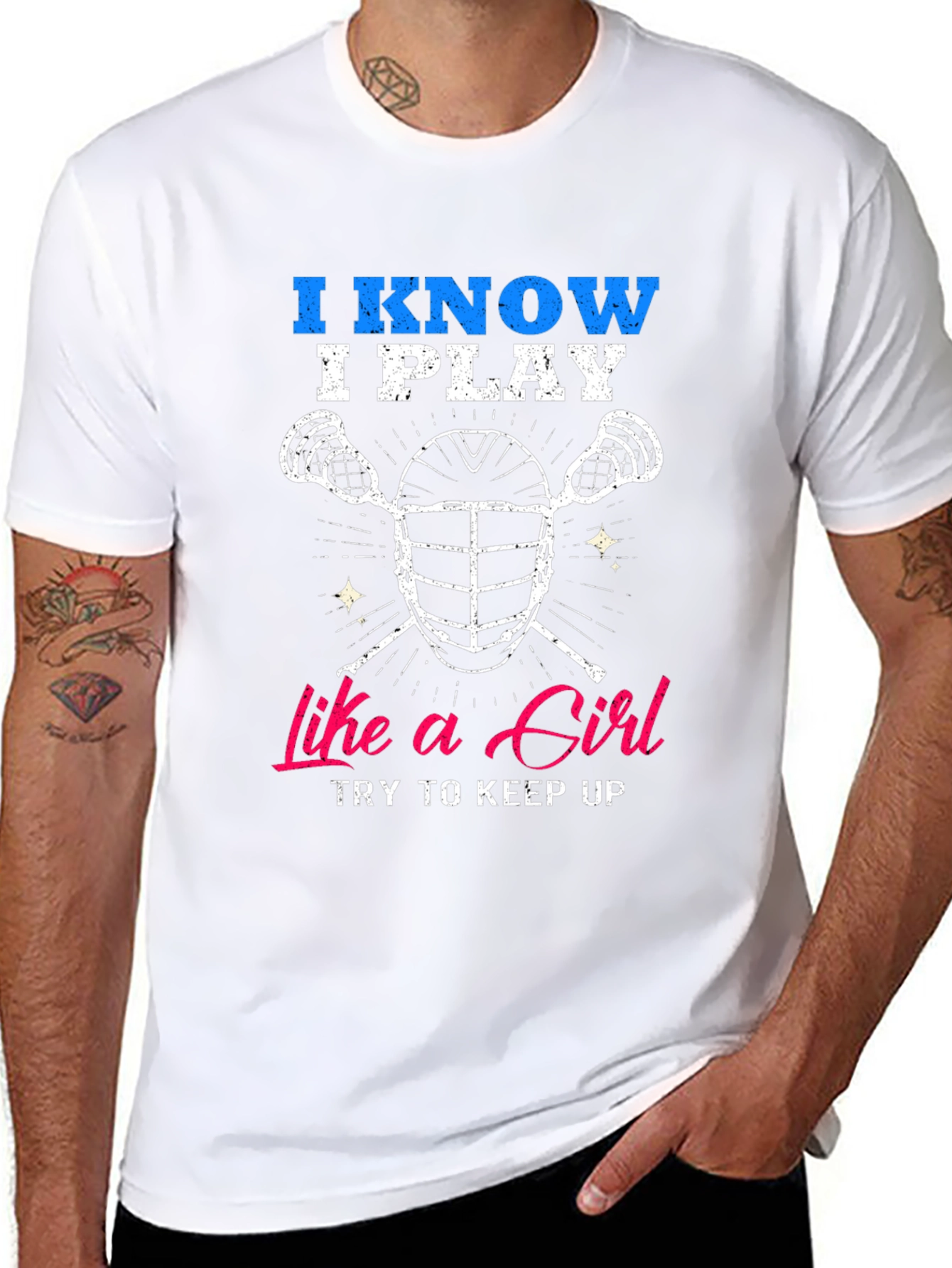 I Know I Play Like a Girl Lacrosse T-Shirt