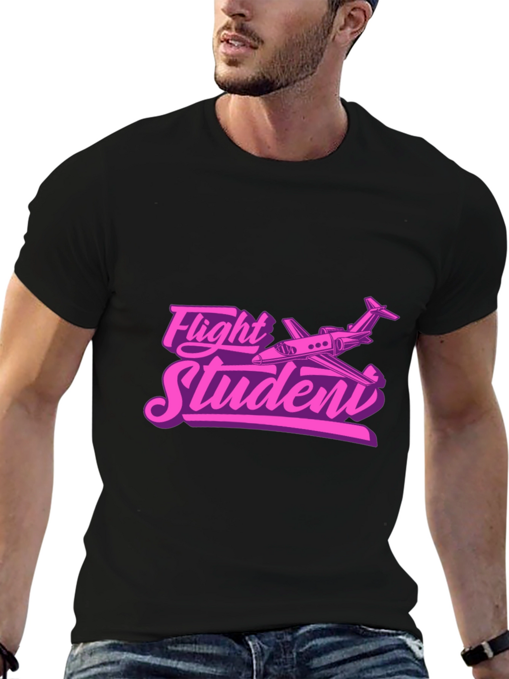 Flight Student Black T-Shirt