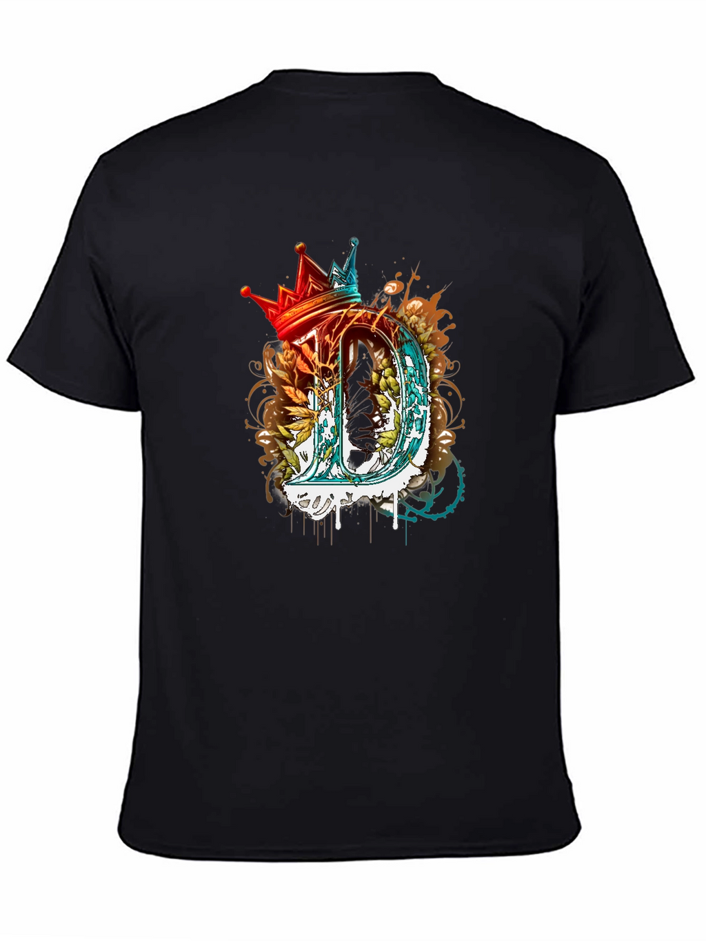 King D Letter Graphic Print T-Shirt