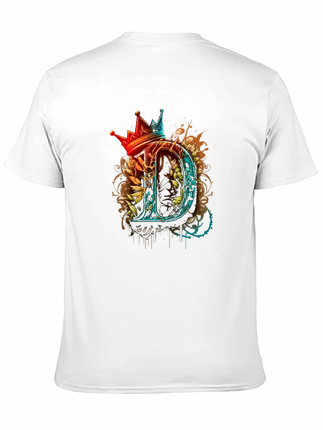 King D Letter Graphic Print T-Shirt