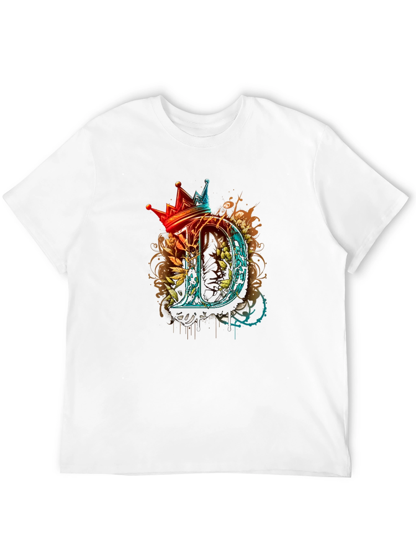King D Letter Graphic Print T-Shirt