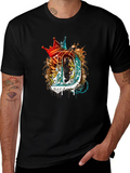 King D Letter Graphic Print T-Shirt