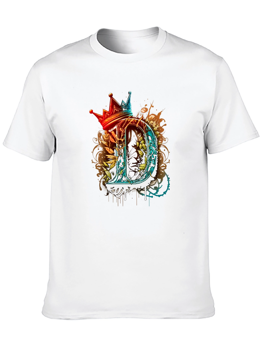 King D Letter Graphic Print T-Shirt