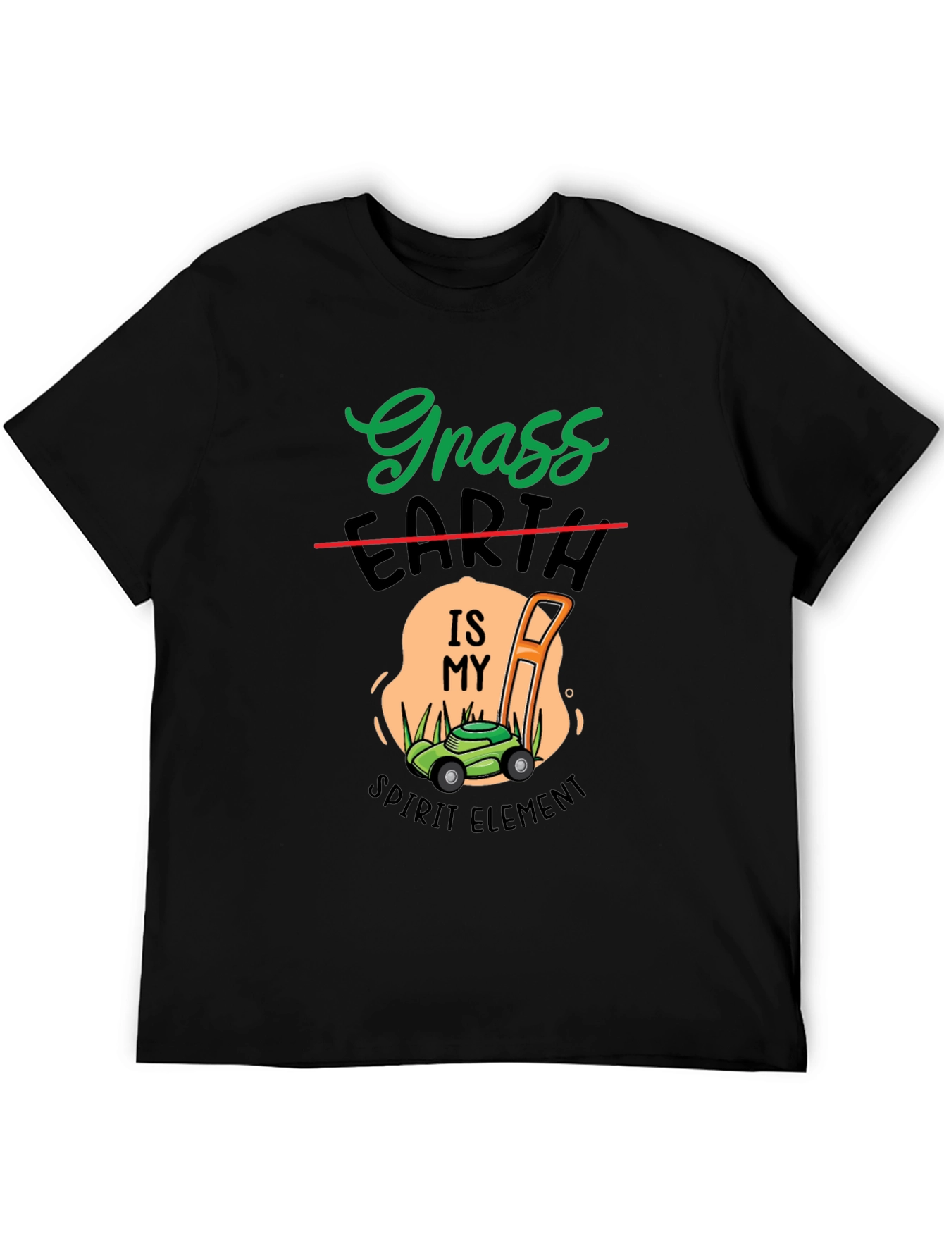 Grass Earth Spirit Element Lawn Mower T-Shirt