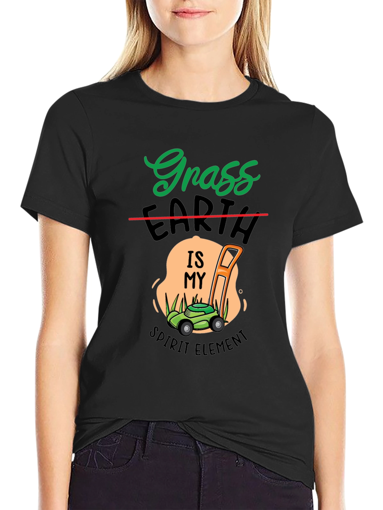 Grass Earth Spirit Element Lawn Mower T-Shirt