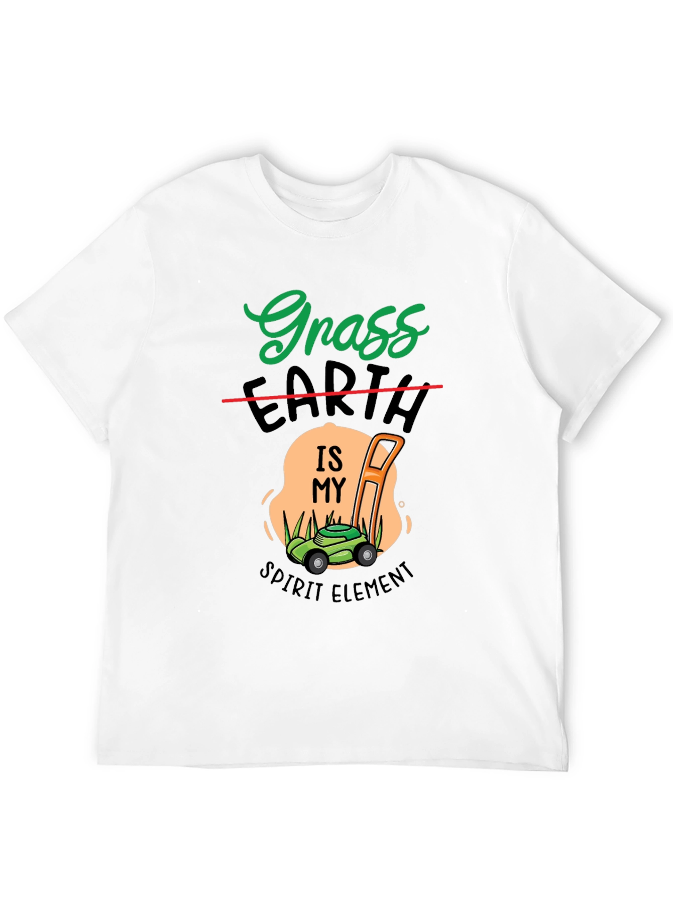Grass Earth Spirit Element Lawn Mower T-Shirt