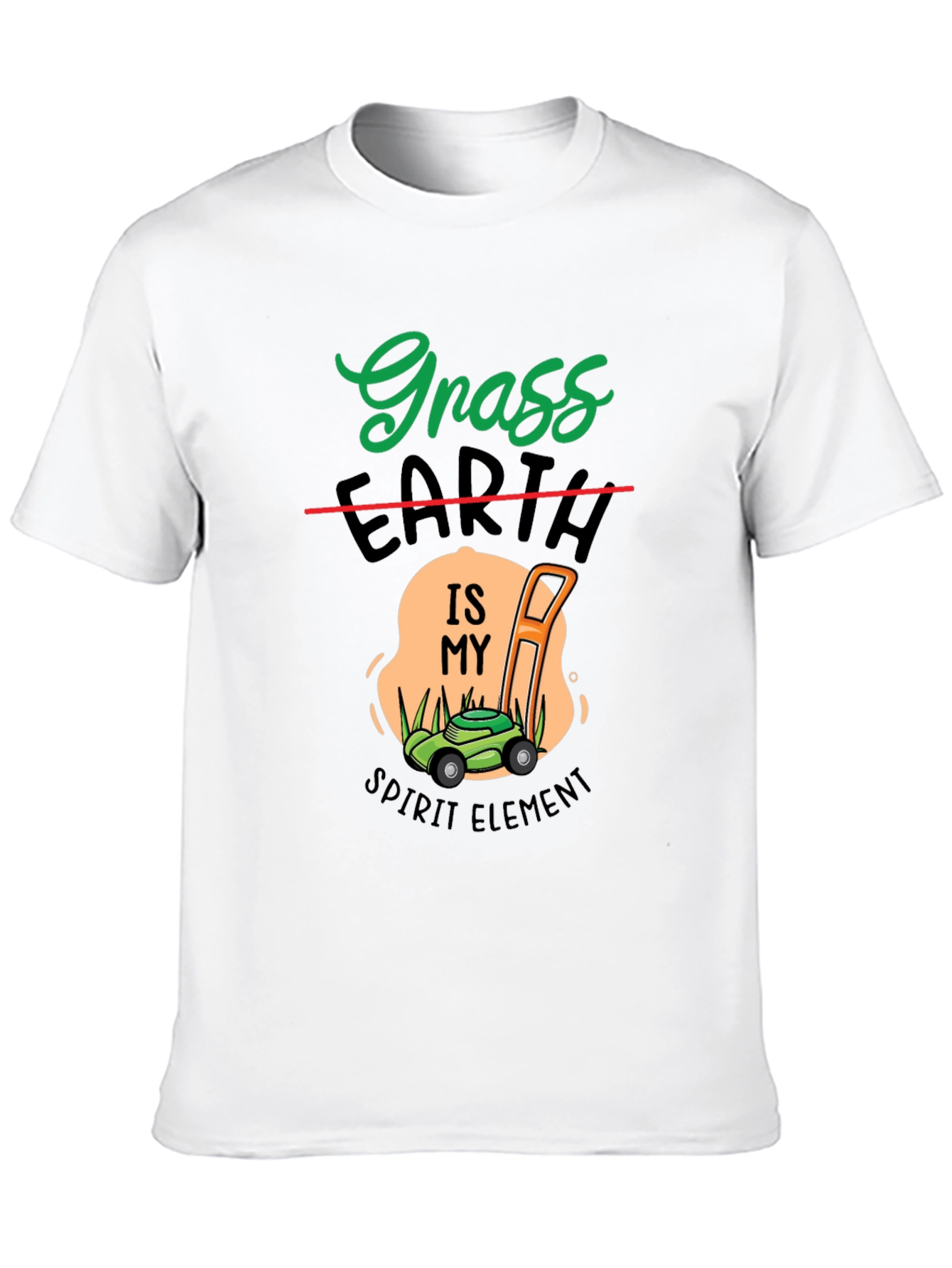 Grass Earth Spirit Element Lawn Mower T-Shirt