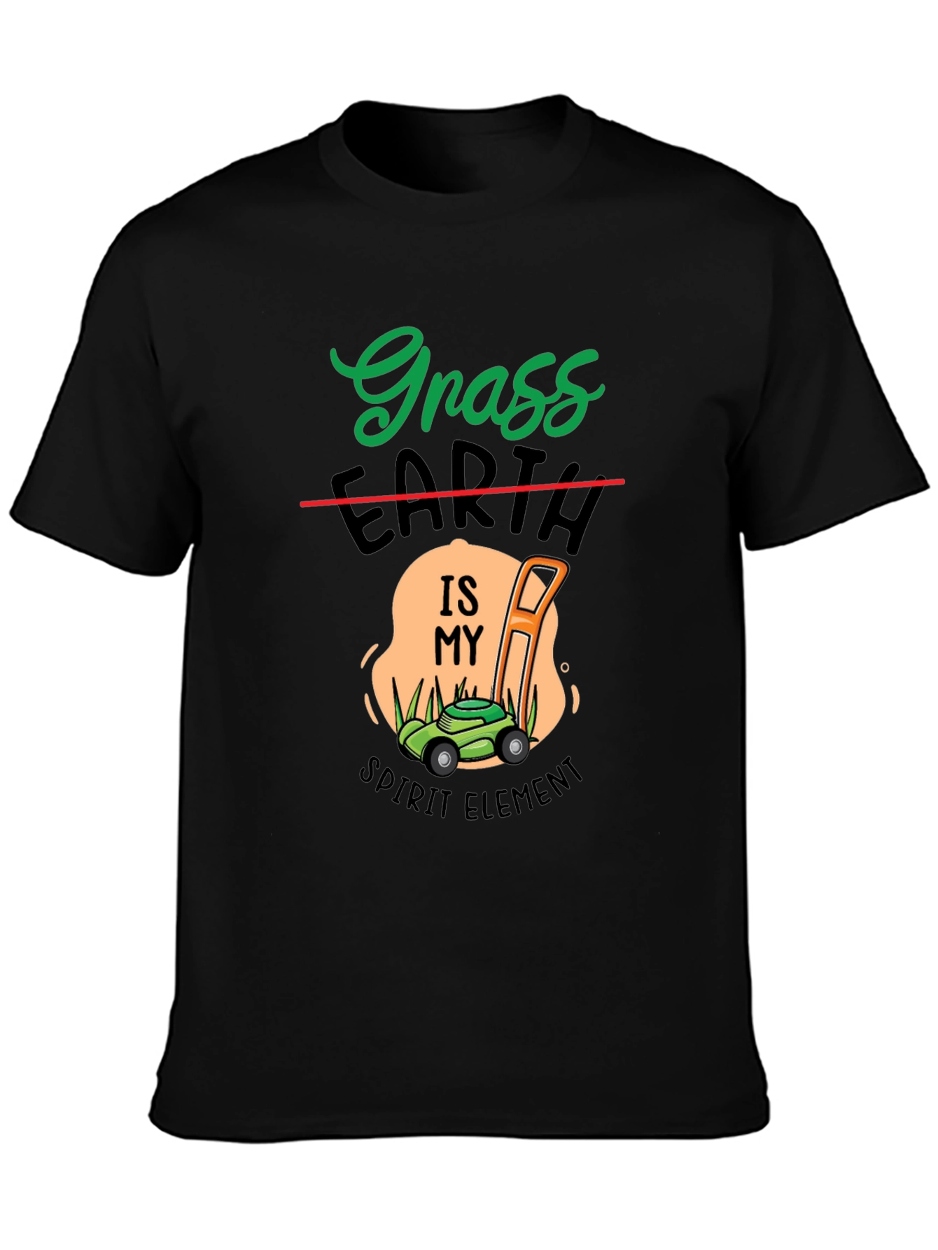 Grass Earth Spirit Element Lawn Mower T-Shirt