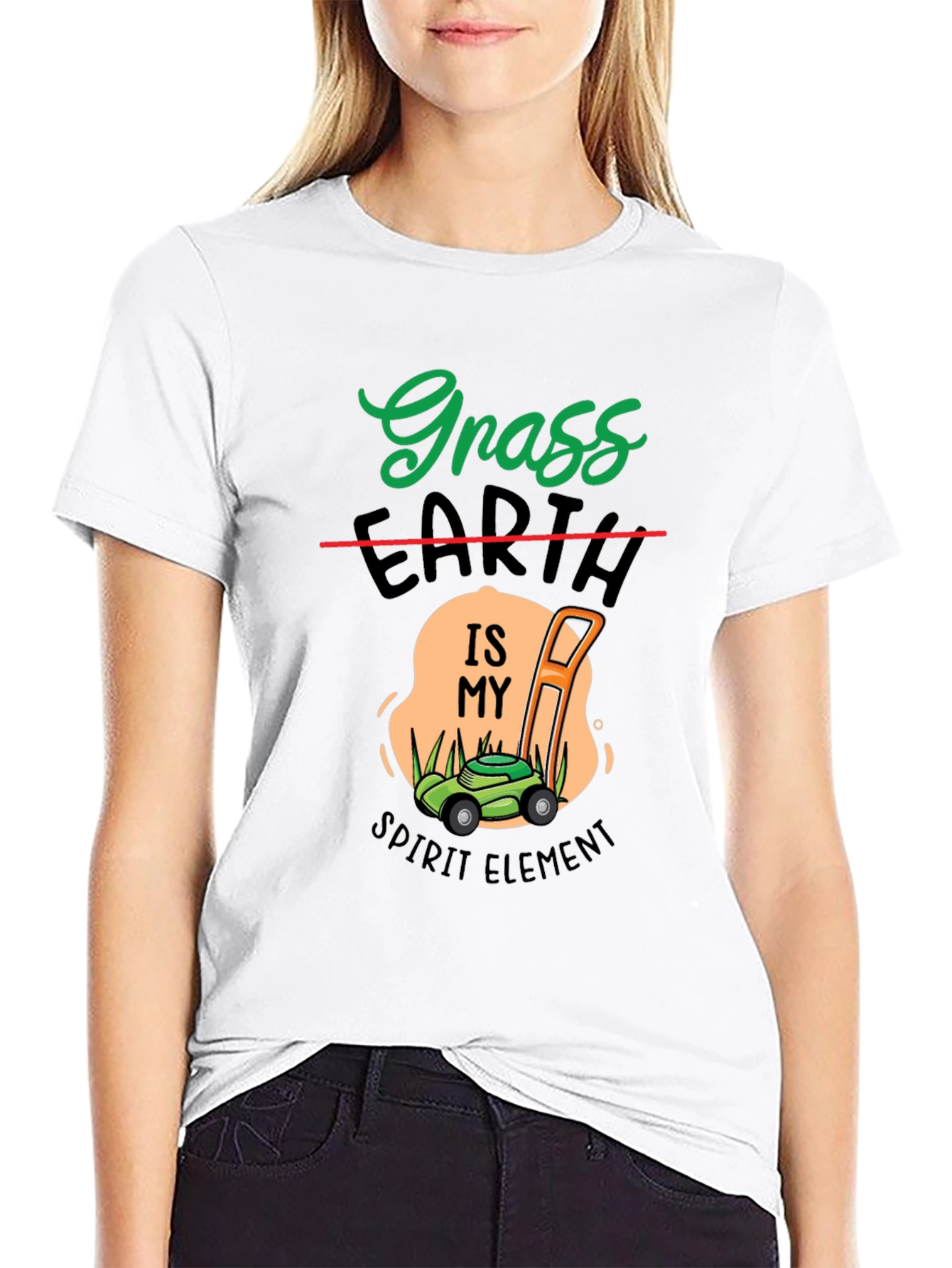 Grass Earth Spirit Element Lawn Mower T-Shirt