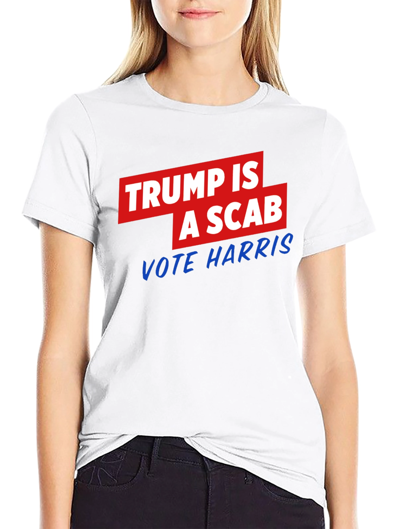 Trump is a Scab - Vote Harris T-Shirt