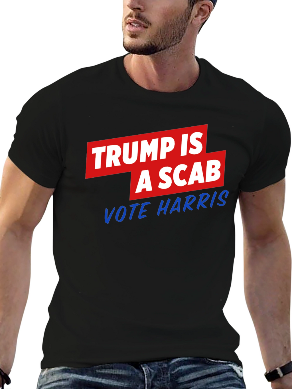 Trump is a Scab - Vote Harris T-Shirt