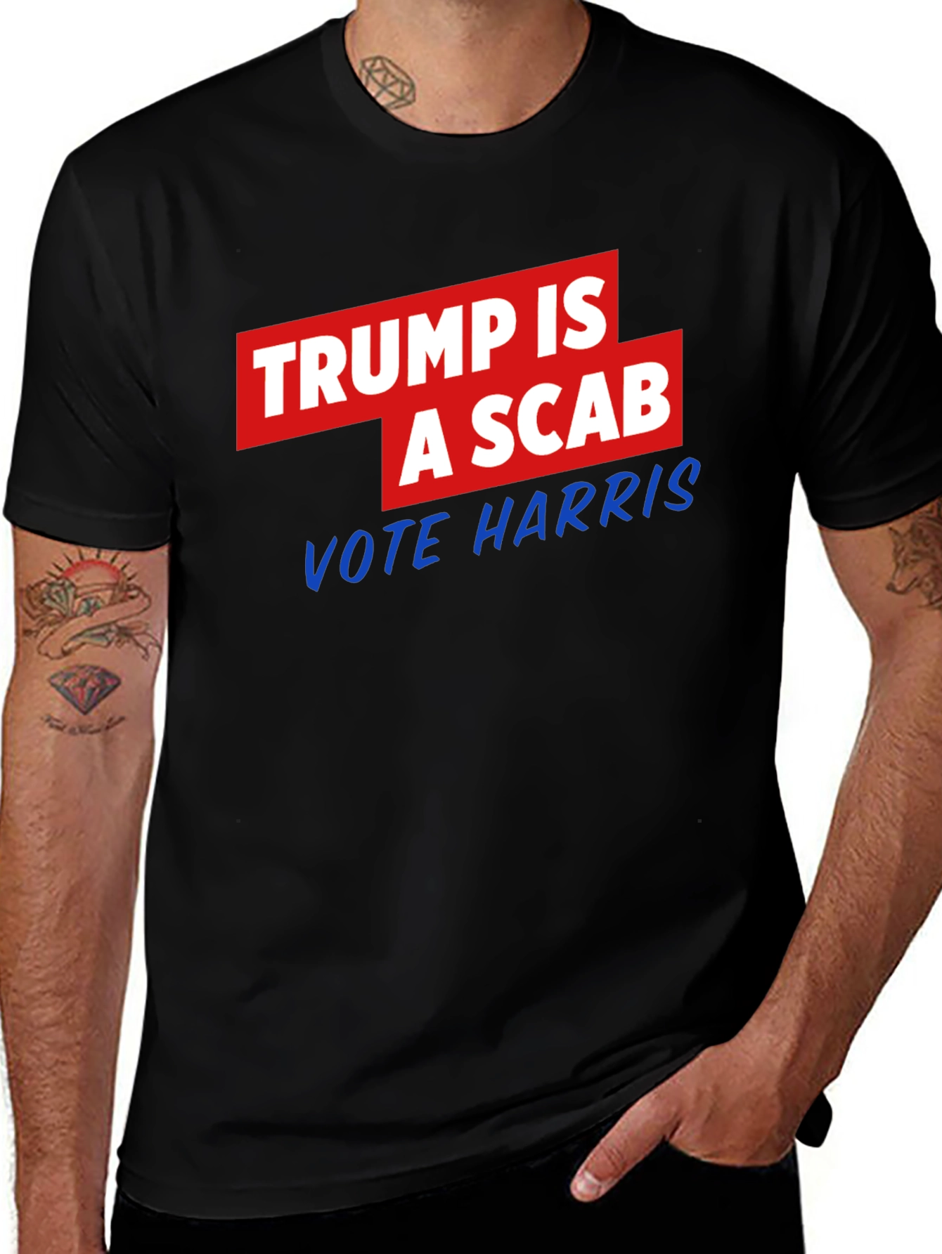 Trump is a Scab - Vote Harris T-Shirt