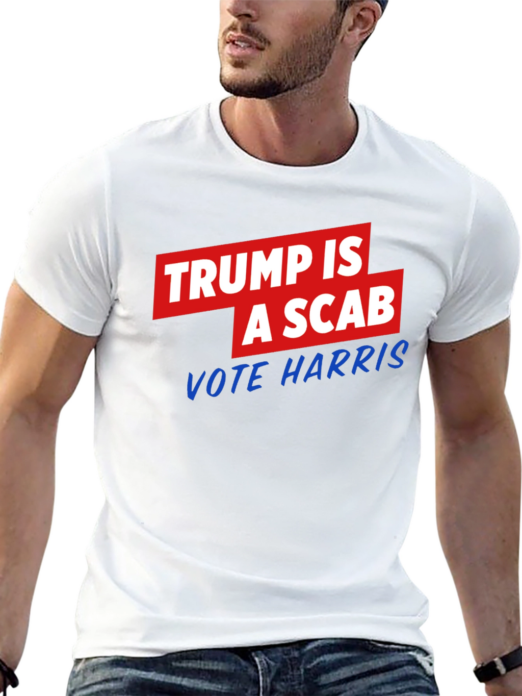 Trump is a Scab - Vote Harris T-Shirt