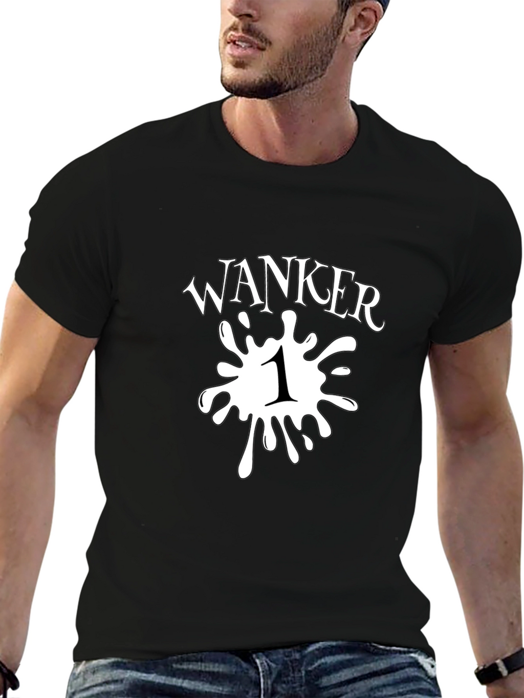 Wanker Number One Black T-Shirt