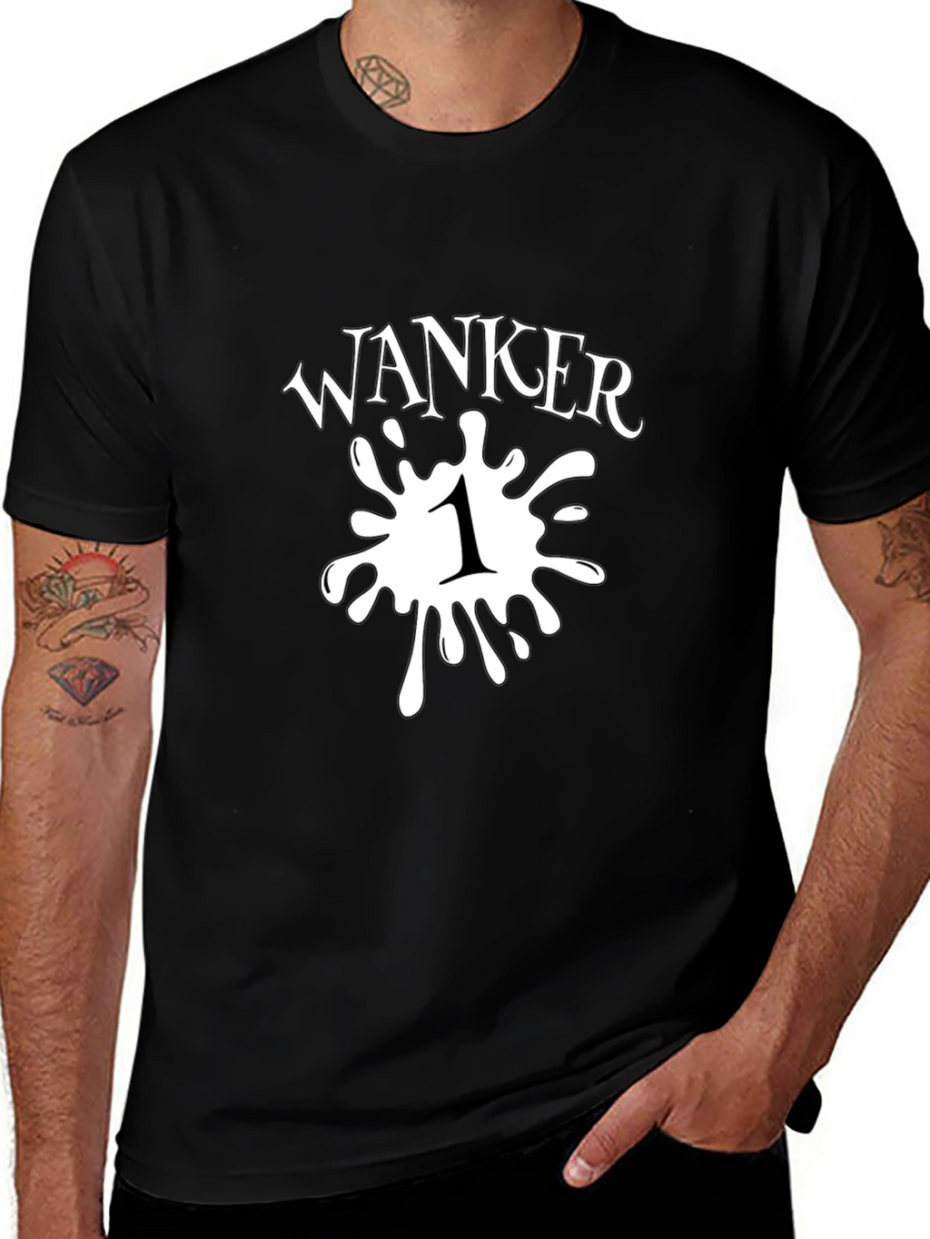 Wanker Number One Black T-Shirt