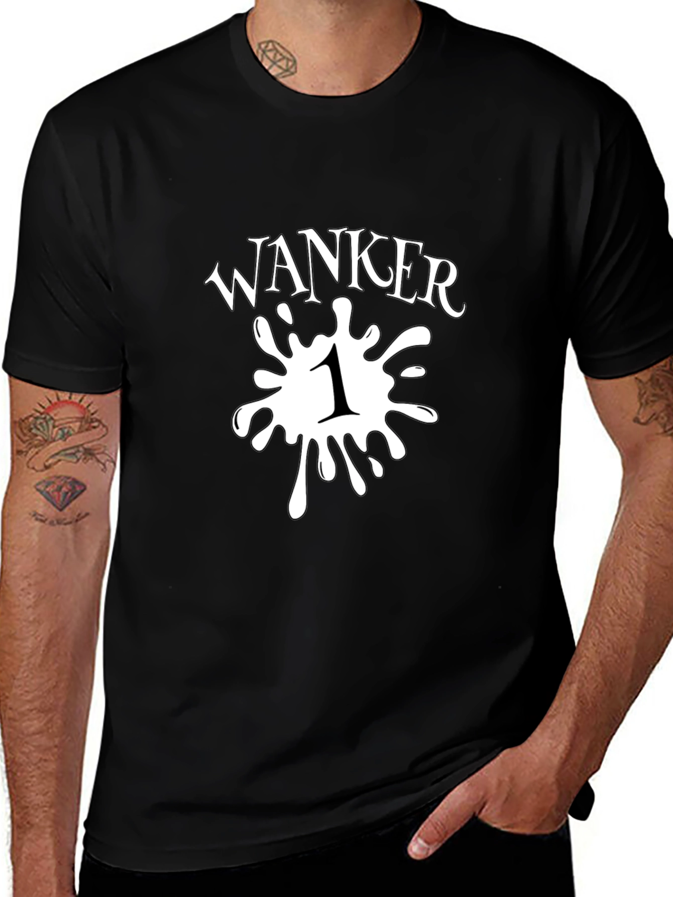 Wanker Number One Black T-Shirt
