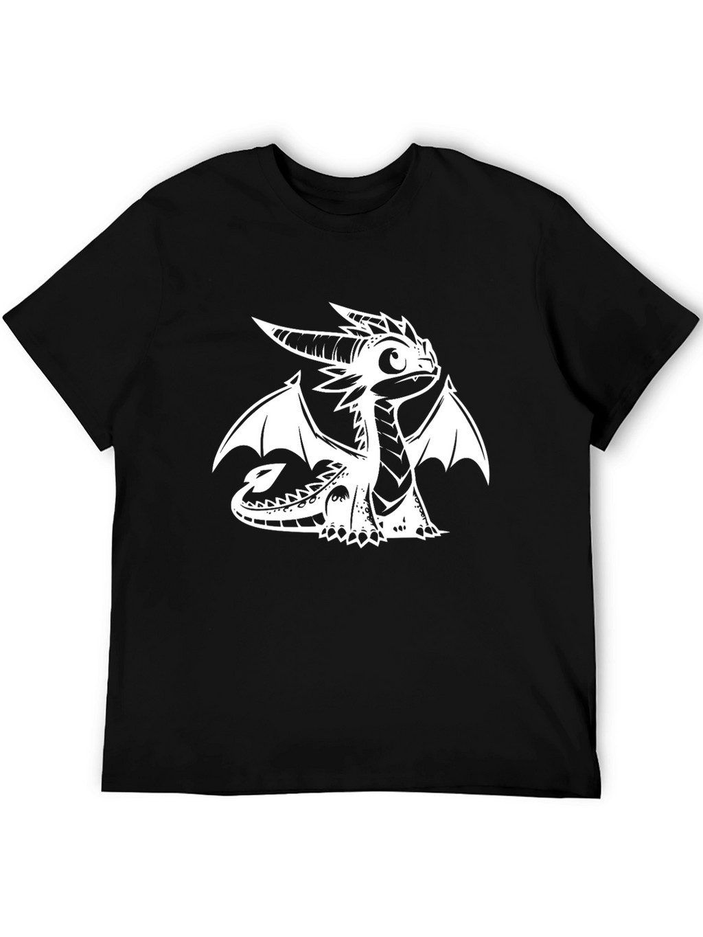Cool Dragon Graphic Tee - Black Cotton T-Shirt