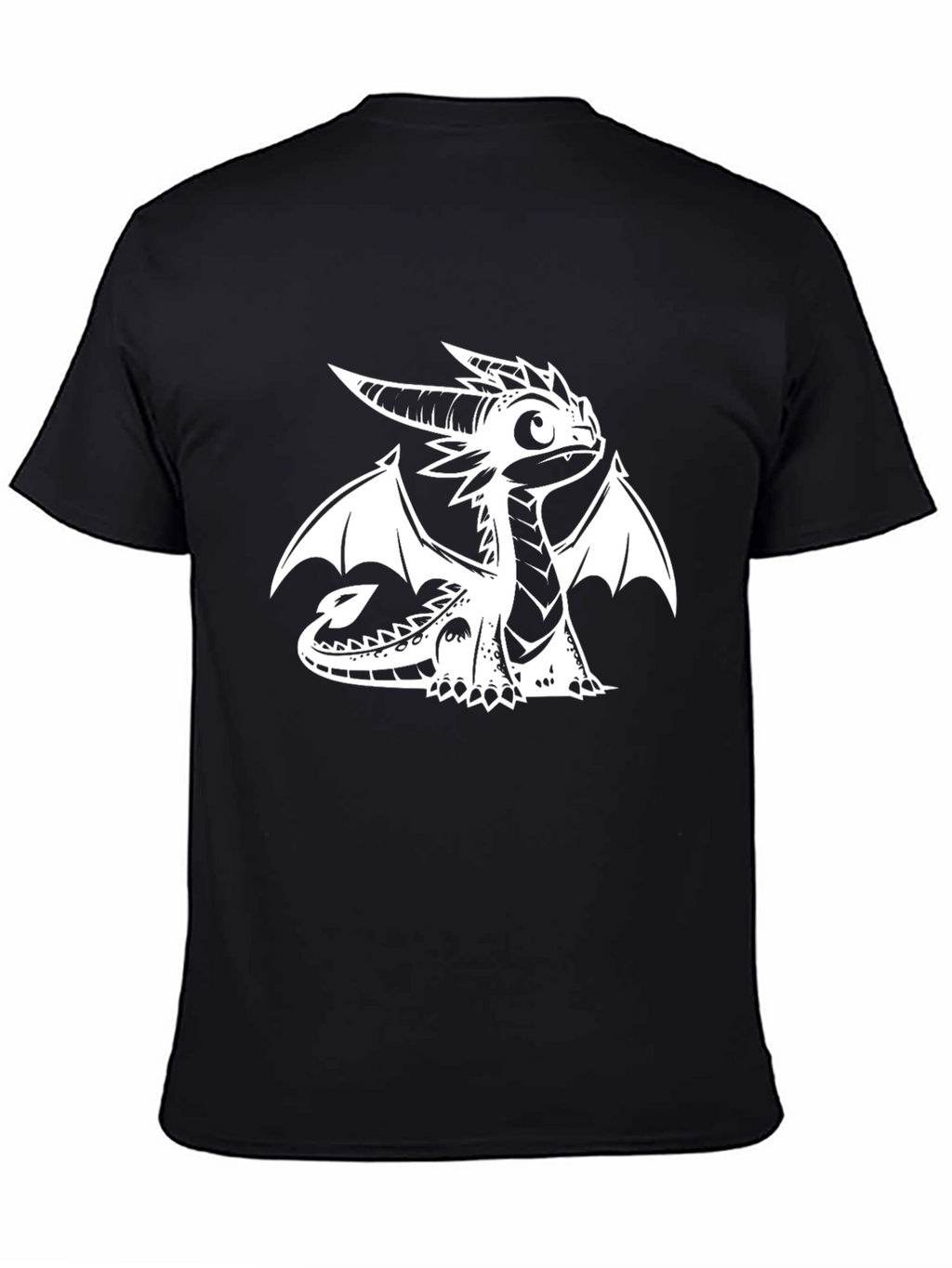 Cool Dragon Graphic Tee - Black Cotton T-Shirt