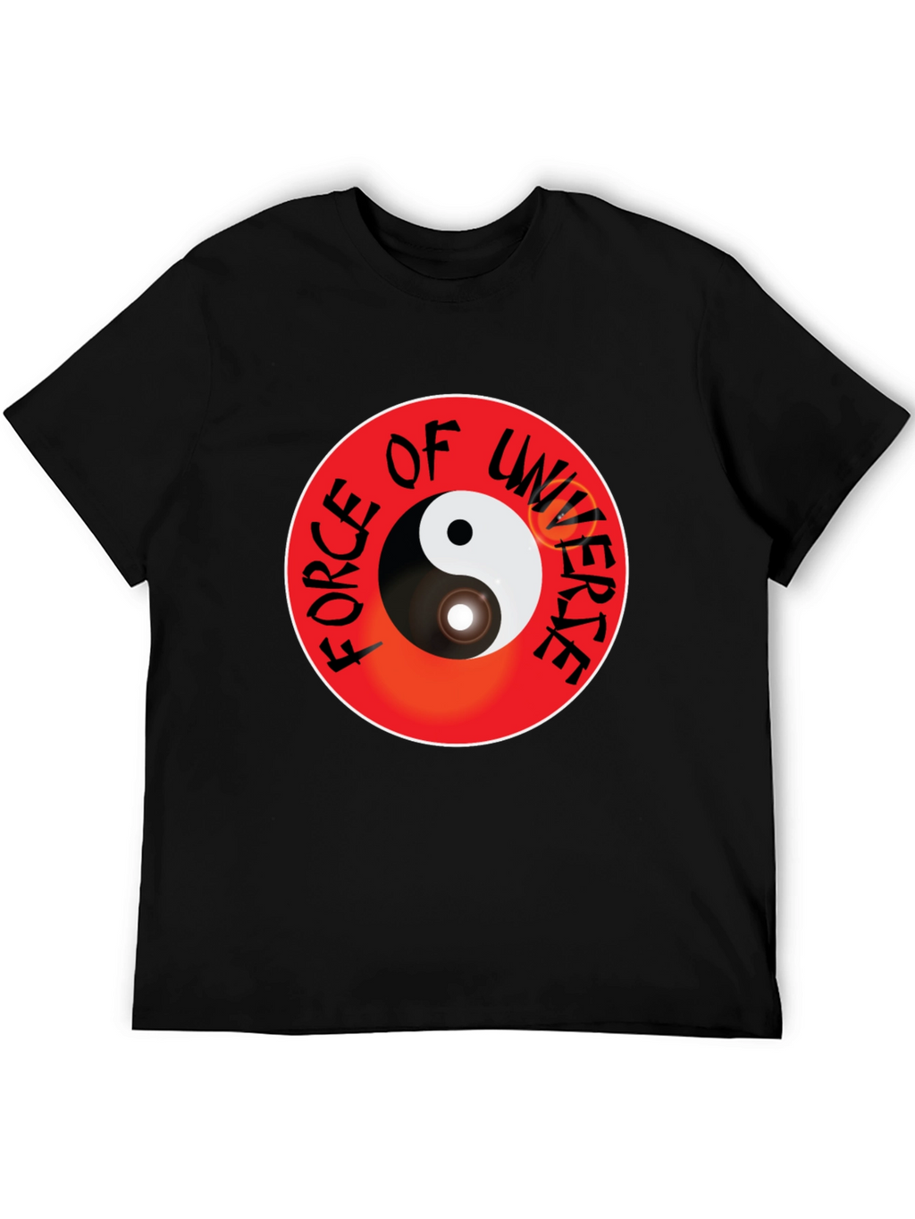 Yin Yang Force of Universe Black T-Shirt