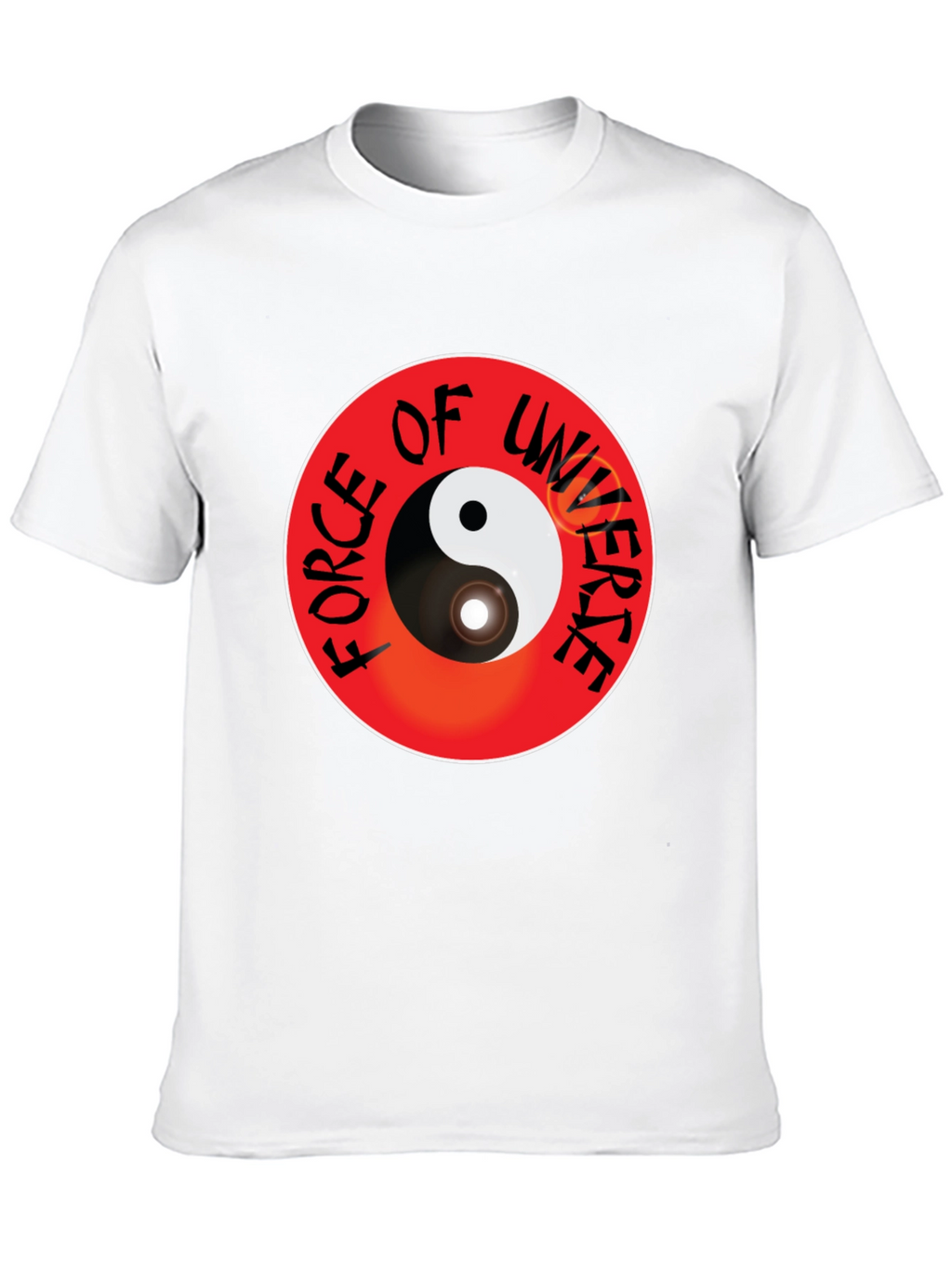 Yin Yang Force of Universe Black T-Shirt