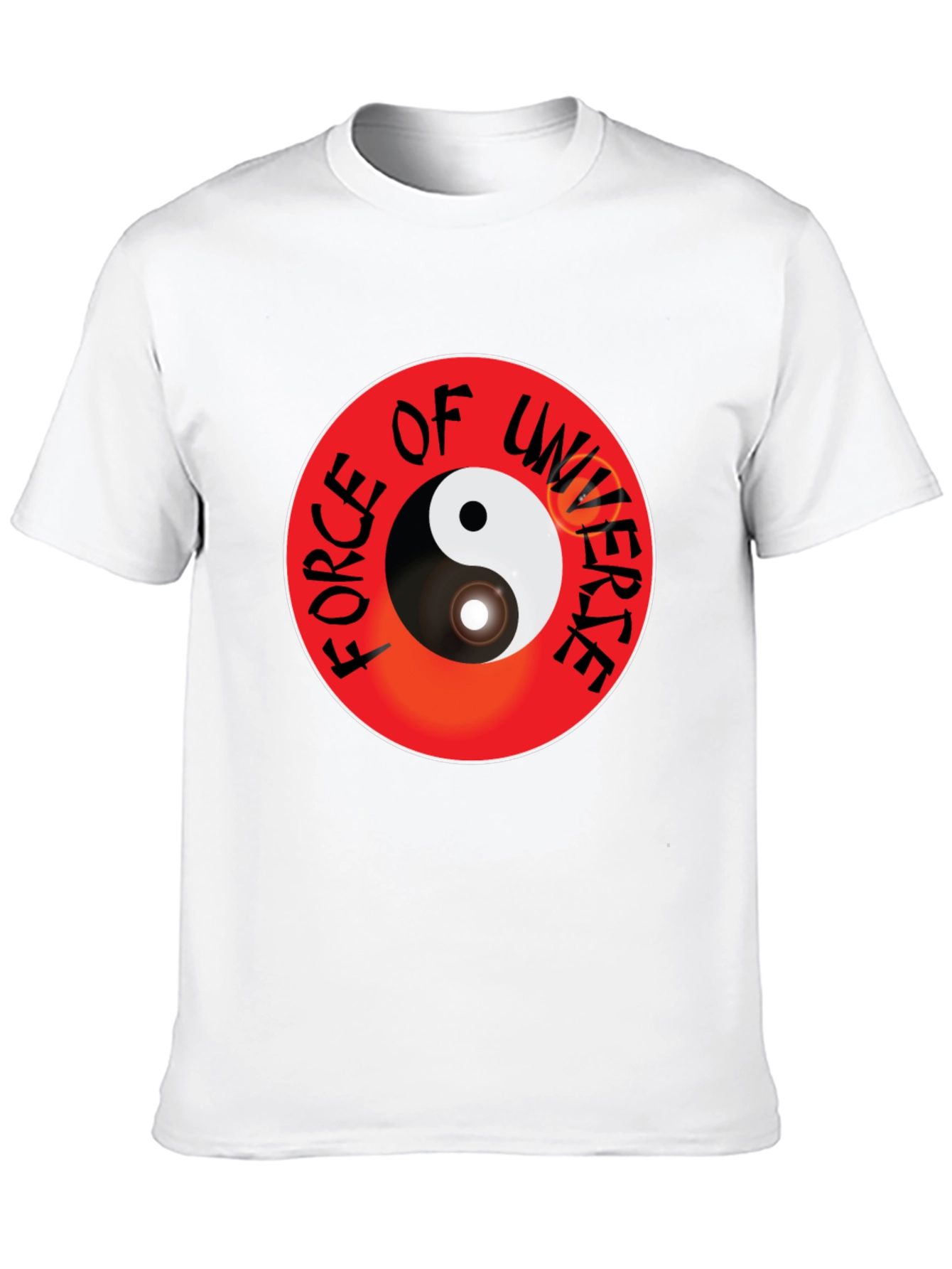 Yin Yang Force of Universe Black T-Shirt
