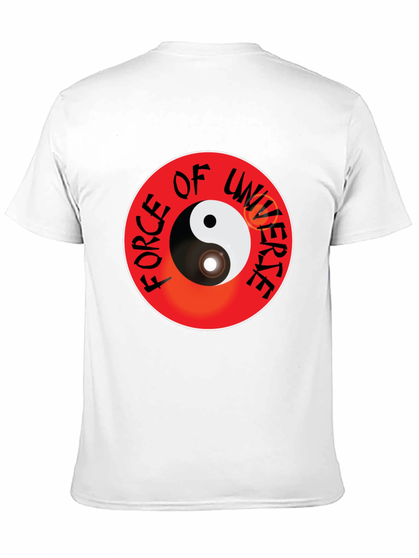 Yin Yang Force of Universe Black T-Shirt