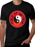 Yin Yang Force of Universe Black T-Shirt