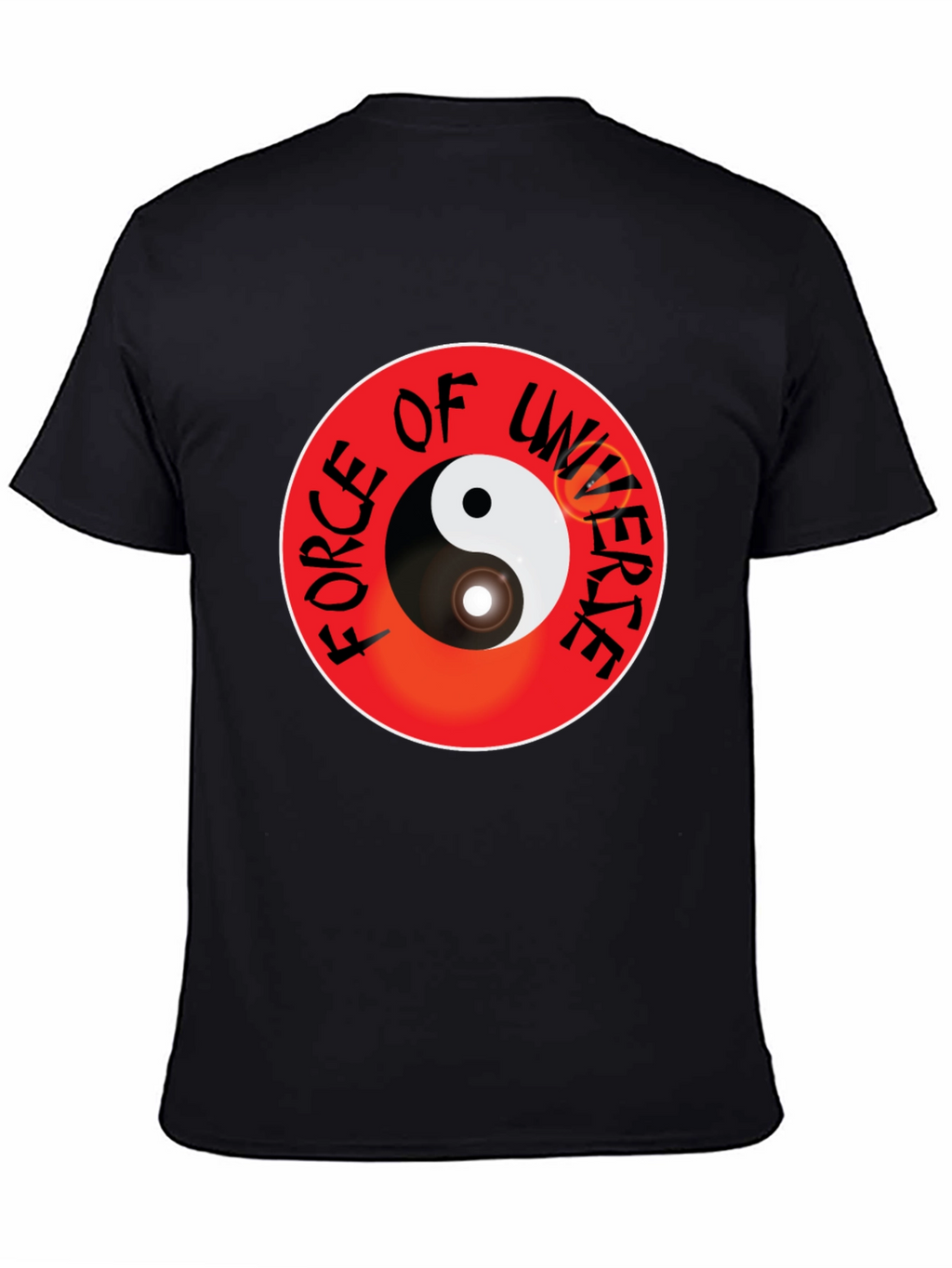 Yin Yang Force of Universe Black T-Shirt