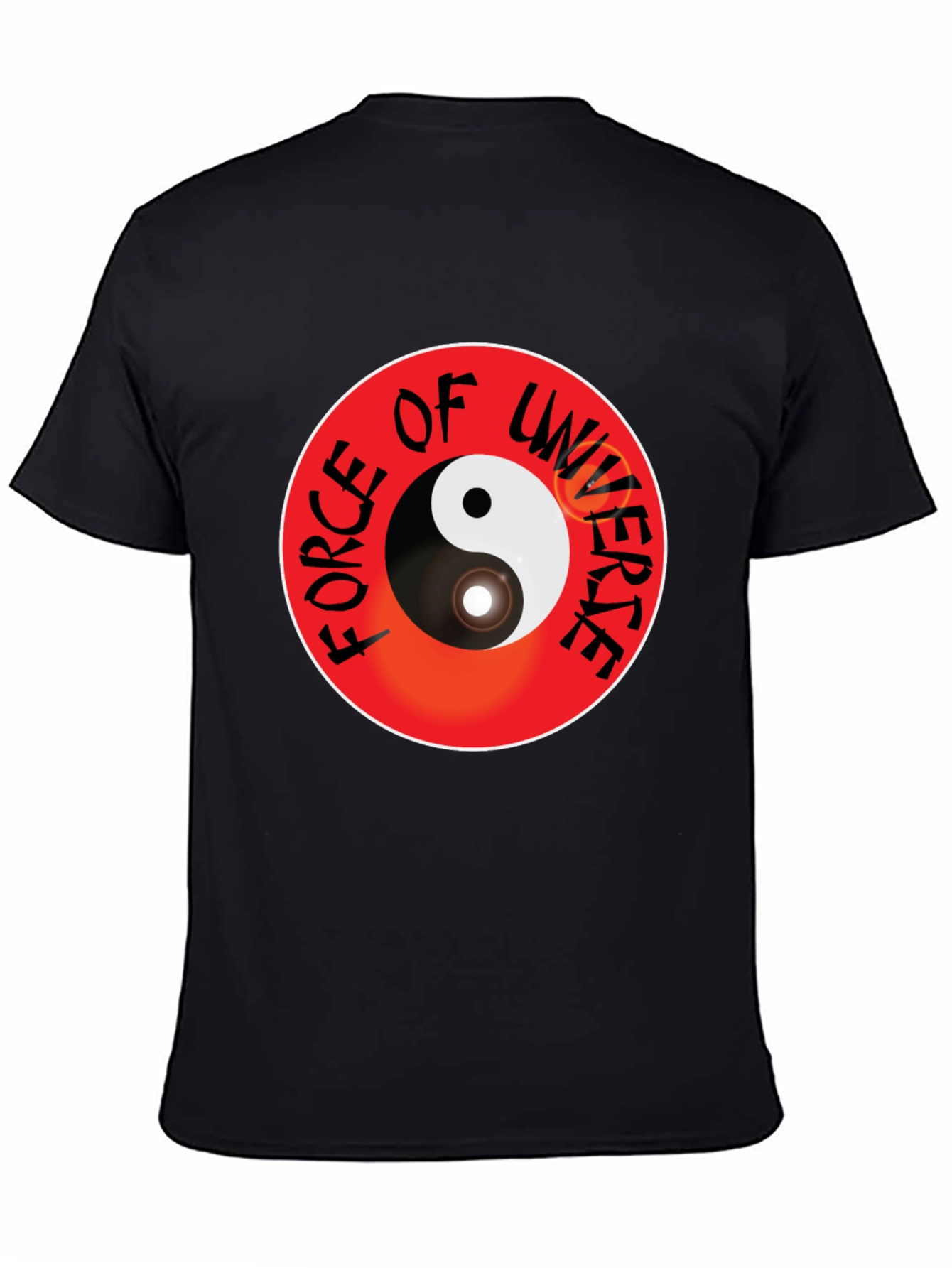 Yin Yang Force of Universe Black T-Shirt