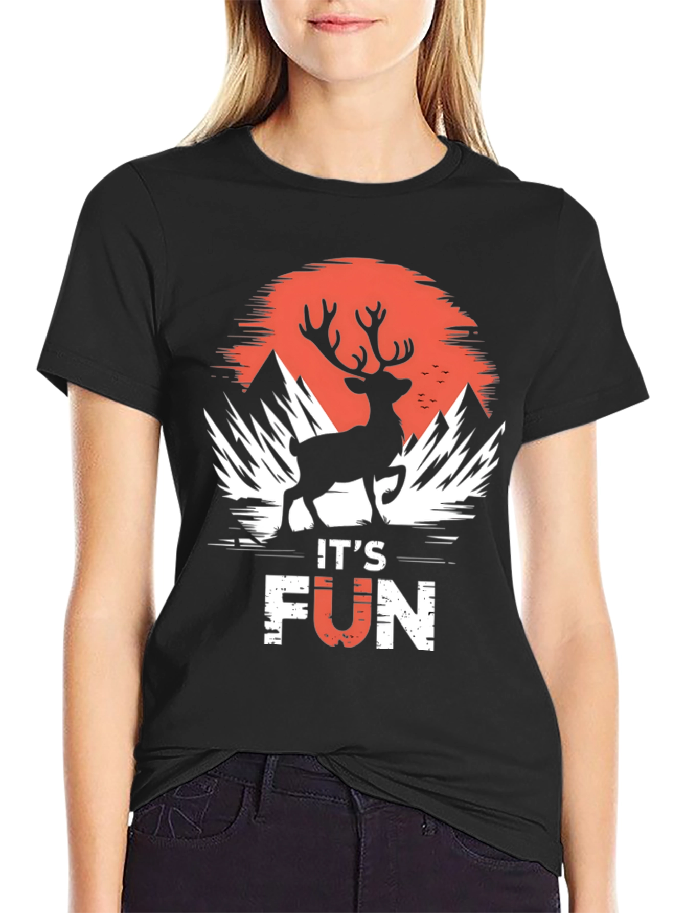 Its Fun Deer Silhouette T-Shirt