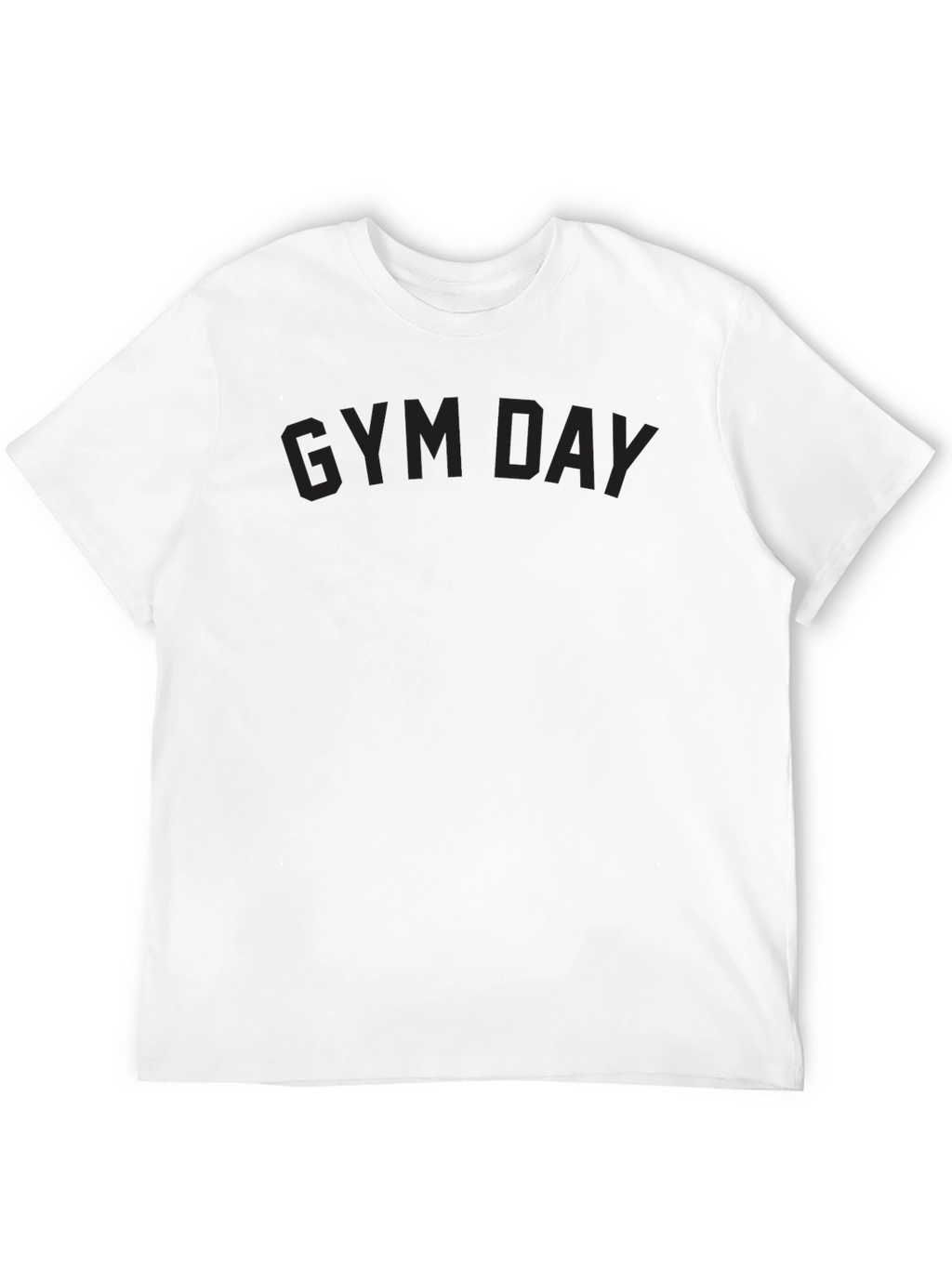 Mens Black Gym Day Crewneck T-Shirt