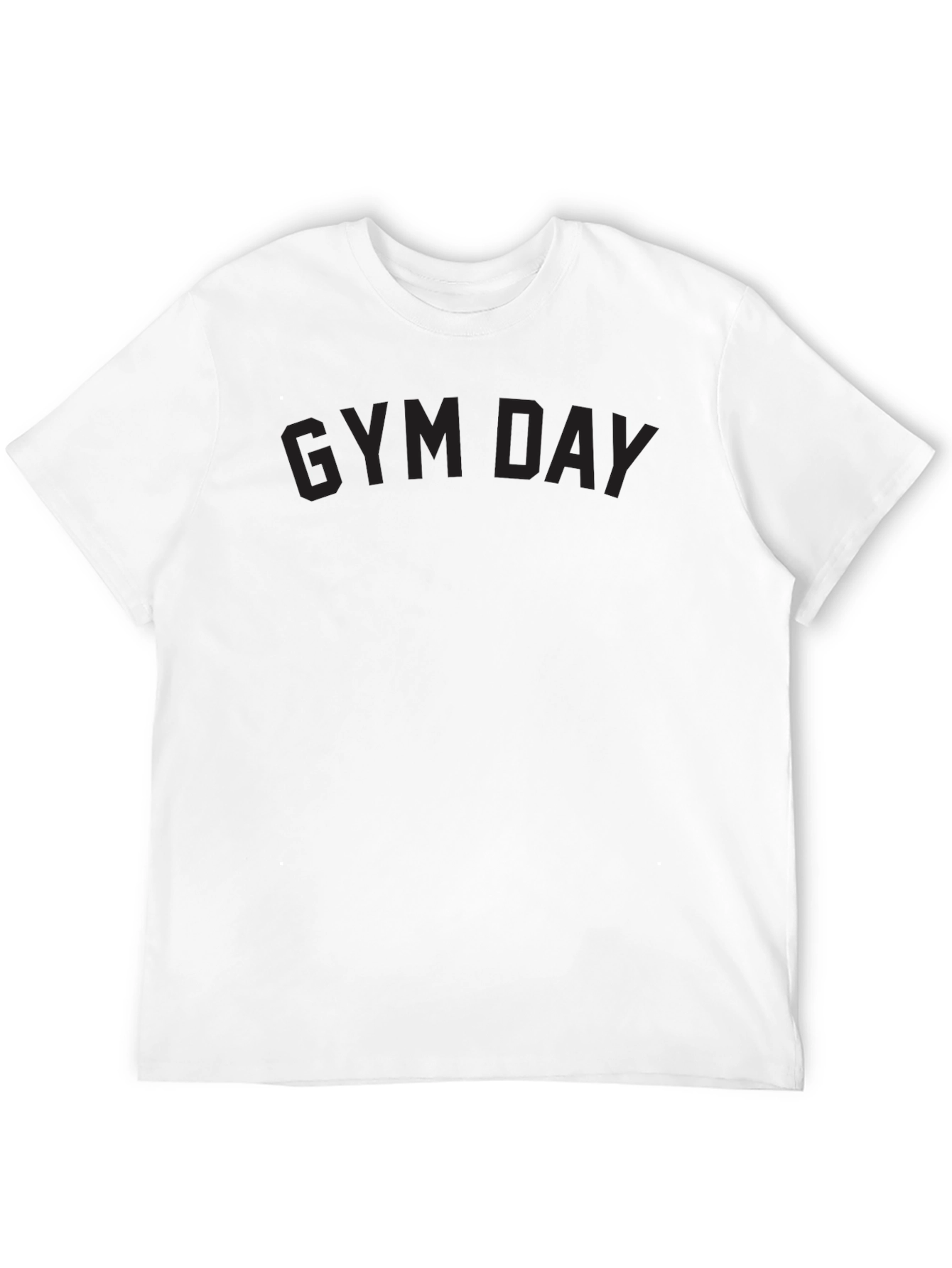 Mens Black Gym Day Crewneck T-Shirt