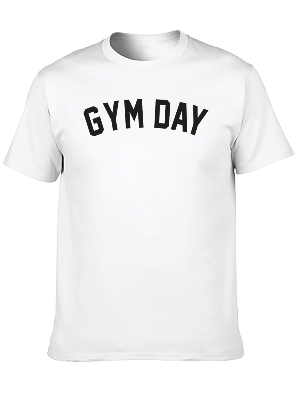 Mens Black Gym Day Crewneck T-Shirt