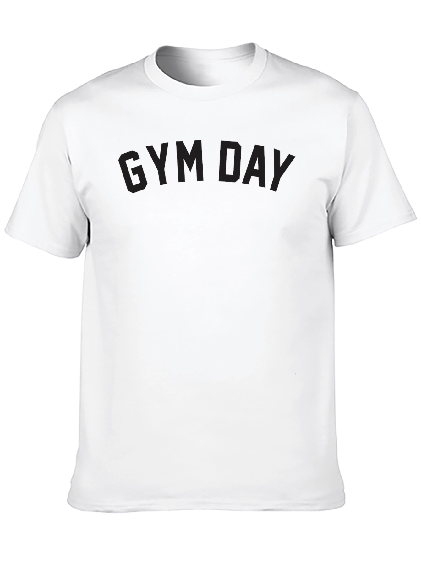 Mens Black Gym Day Crewneck T-Shirt