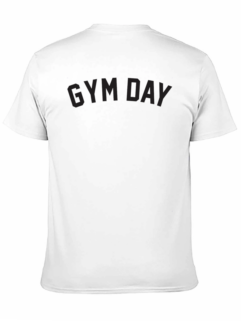 Mens Black Gym Day Crewneck T-Shirt