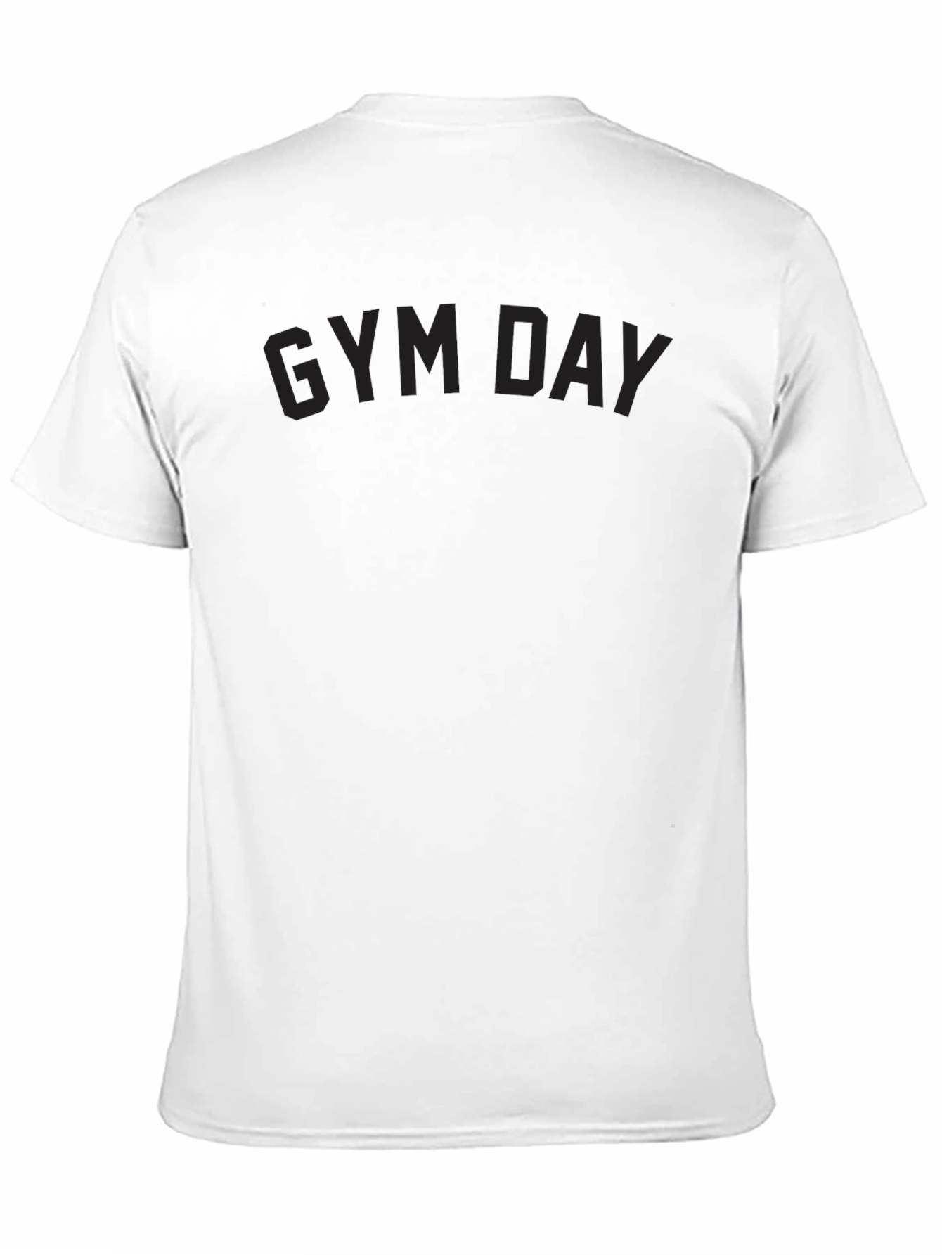 Mens Black Gym Day Crewneck T-Shirt