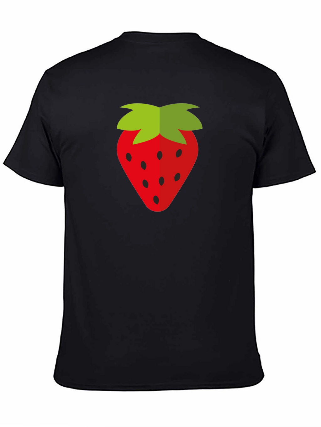 Strawberry Graphic Black T-Shirt