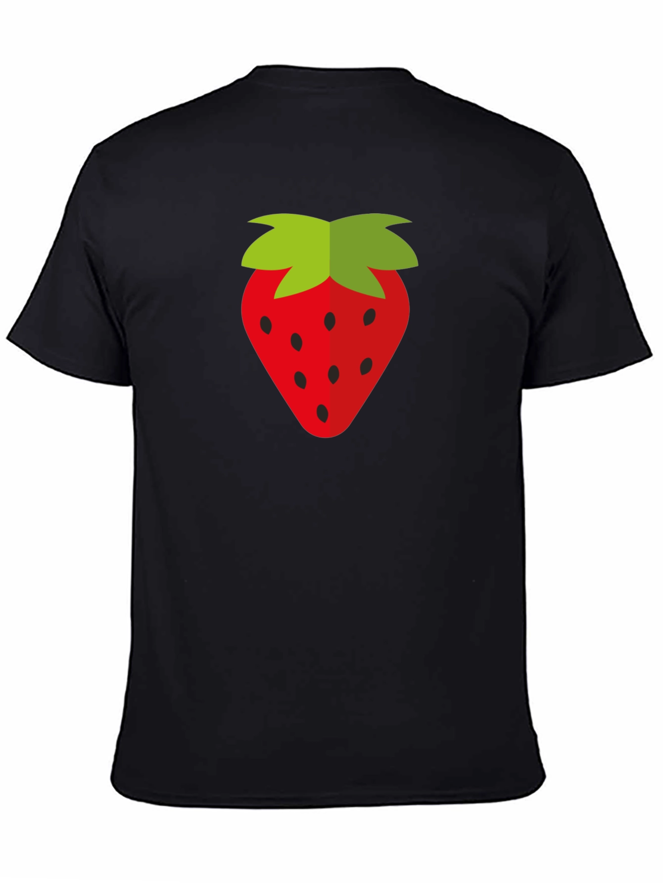 Strawberry Graphic Black T-Shirt