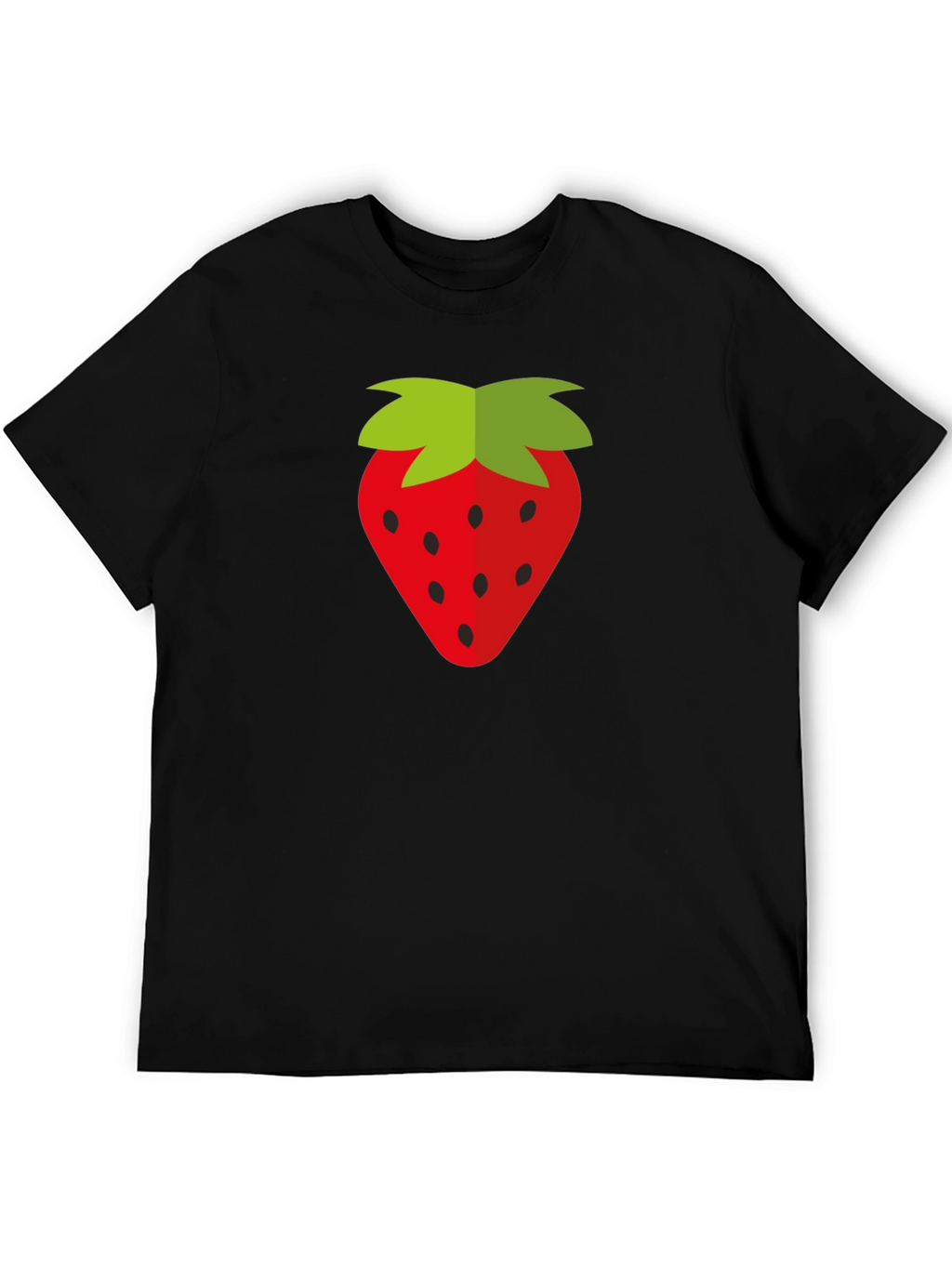 Strawberry Graphic Black T-Shirt