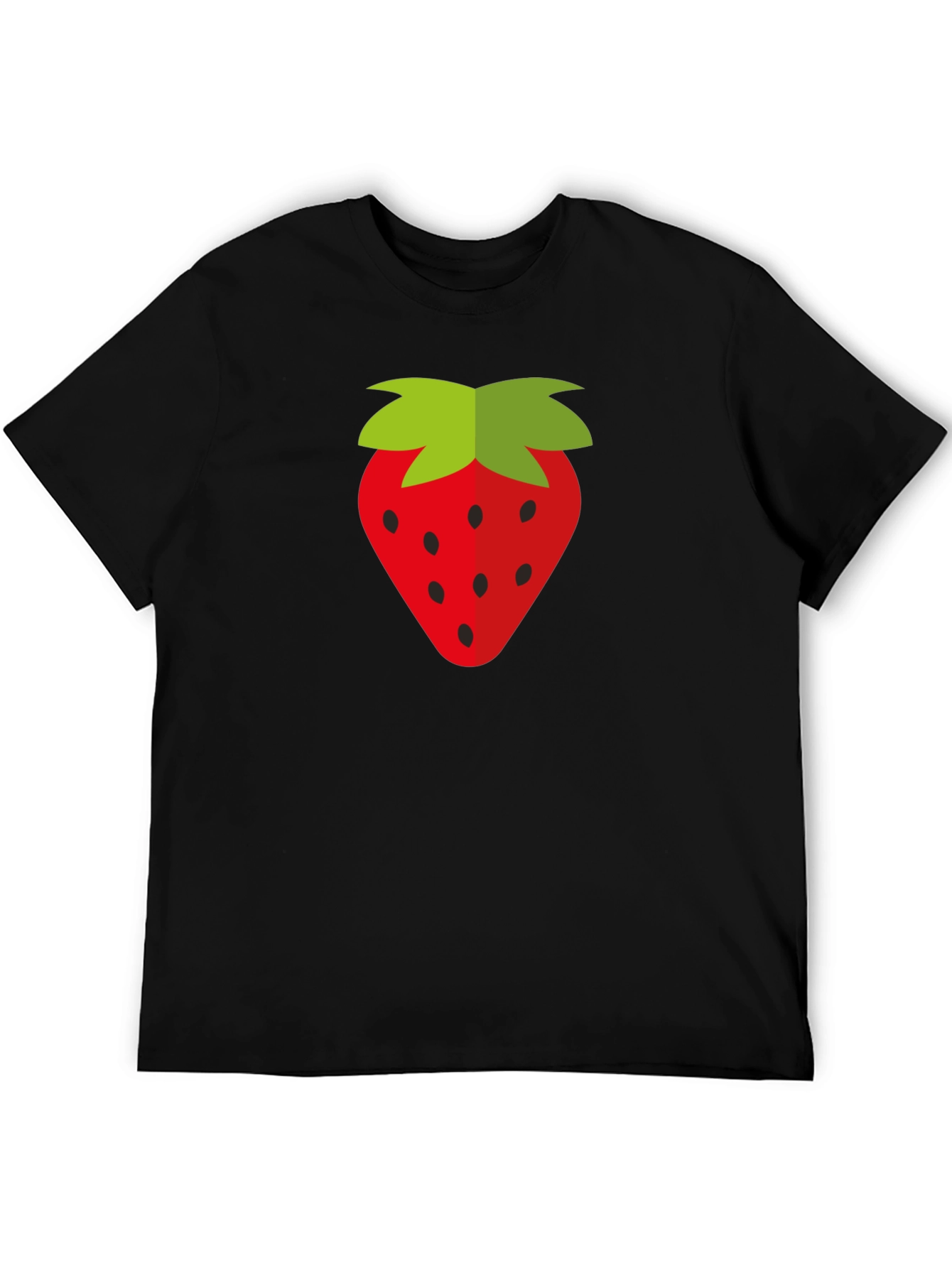 Strawberry Graphic Black T-Shirt
