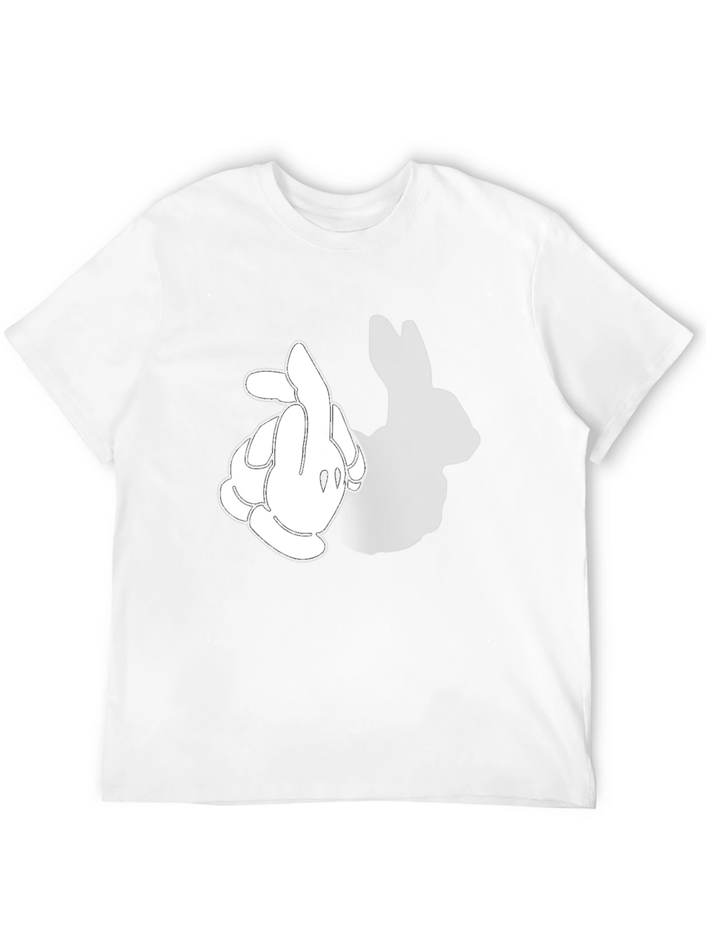 Funny Cartoon Bunny Silhouette Graphic T-Shirt
