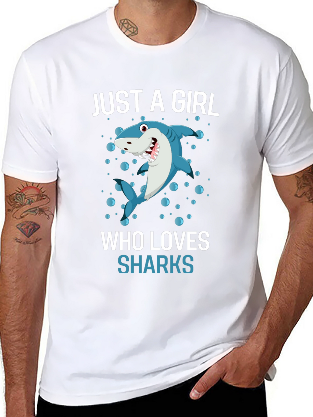 Just A Girl Who Loves Sharks T-Shirt