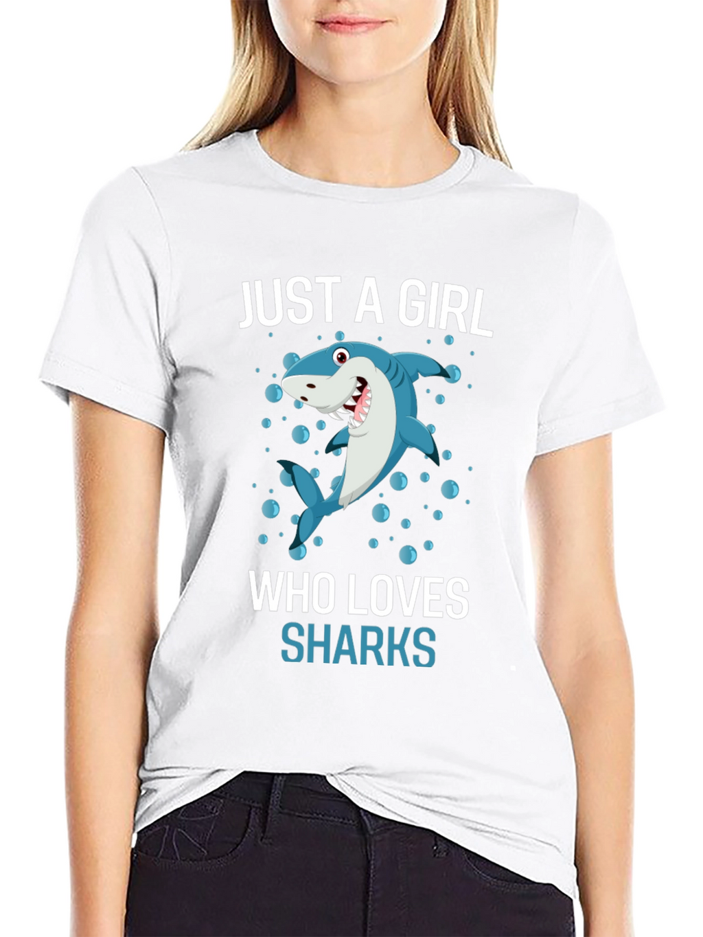 Just A Girl Who Loves Sharks T-Shirt